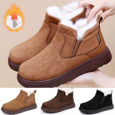 Damen Stiefeletten Warm Gefuttert Stiefel Winterschuhe Boots Booty Schuhe