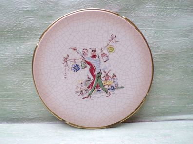 50er Jahre Untersetzer Gestell Füße Keramik nr 1505g Paris Tanzendes Paar Craquele-Op