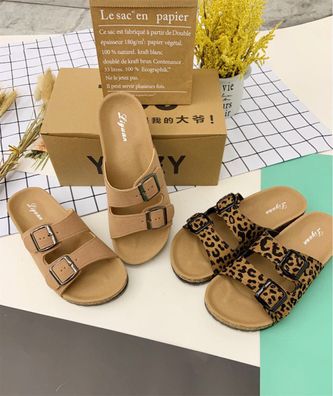 Hausschuhe Sandalen Pantoletten Slipper Flach Freizeitpantoffeln Damen Strand