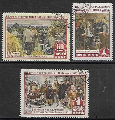 Sowjetunion gestempelt Michel-Nummer 1756-1758