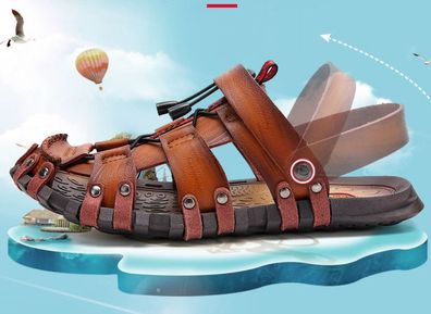 Herren Strandsandalen Sommer Sandaletten Schnurung Trekking Mode Schuhe