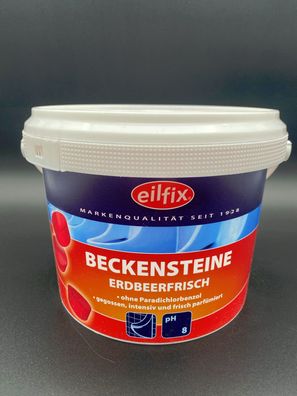 Eilfix Beckensteine Erdbeerfrisch 1kg Eimer Urinale WC Frisch Beckenstein