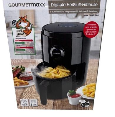 Gourmetmaxx 1400W Heißluftfritteuse - 3L