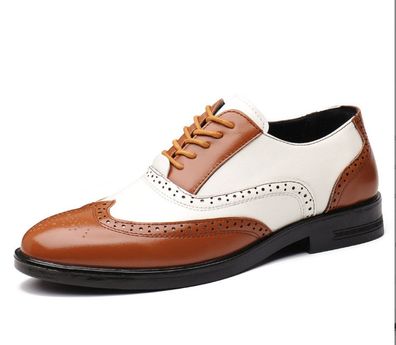 Herren Schnuren Schuhe Buro Lassig Brogues Flugelspitzen Oxfords Neu