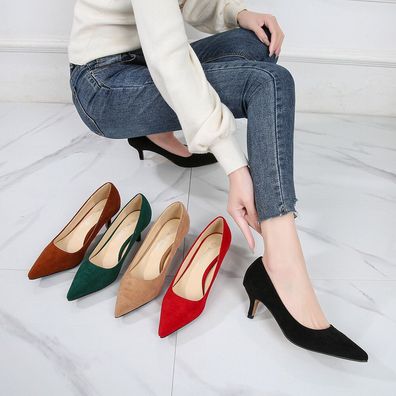 Neu Damen Stiletto Pumps Professionelle Arbeitsschuhe spitze Hohe Absatze