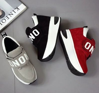 Mode Damen Plateau Sneaker Halbschuhe Turnschuhe Wedges Trendy Schuhe High Heels