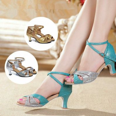 Damen Professionell Ballsaal Salsa Ubung Weich Moderne Party Latein Tanzschuhe