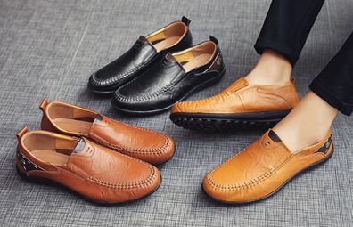 HOT Freizeitschuhe Herren Flache Halbschuhe Bequeme Mokassins Fahrschuhe