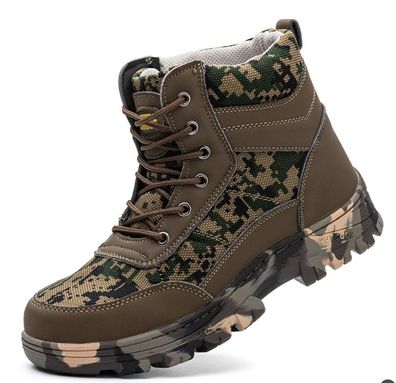 Herren Sicherheitsschuhe Arbeitsschuhe Winterstiefel Wanderstiefel Camouflage