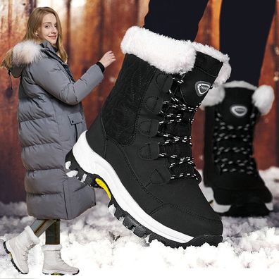 Neu Winterstiefel Damen Wasserdicht Boots Winterschuhe Outdoor Winterschuhe Warm