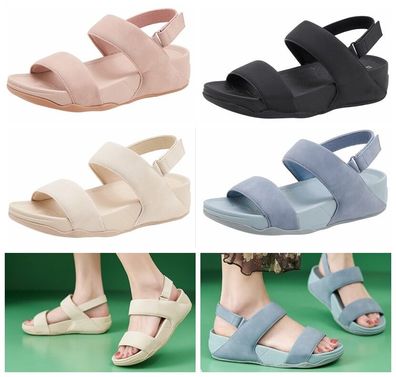 Neu Sandalen Sommer Hausschuhe Damen Klettverschluss Sports Style Comforty