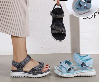 Madchen Sandalen Sommer Damen Klettverschluss Sports Style Comforty Hausschuhe