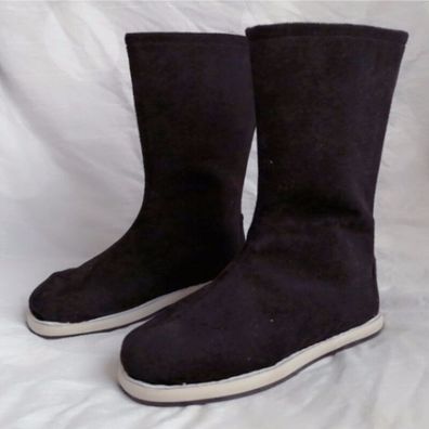 Chinesisch Damen Herren Stiefel Flach Wadenhoch Schuhe Rutschfest Freizeit Hanfu