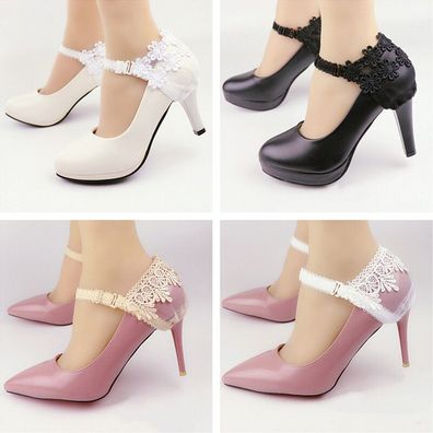 2PCS Abnehmbare Schnurschuh Gurtel Band Netz Knochel Schnalle High Heels Zubehor