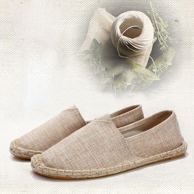 Retro Leinen Flach Schuhe Slipper Einfarbig Kung Fu Tai Chi Casual SPORTS Unisex