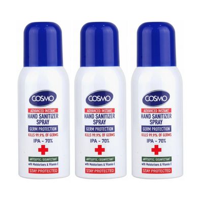 JUNG COSMO Handdesinfektionsspray 3x100ml Spray Desinfektionsmittel Handhygiene
