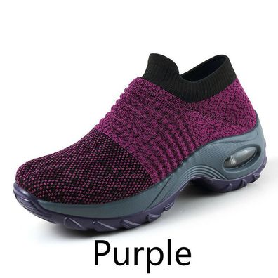 Damen Slipper Walk SPORTS Joggen Turnschuhe Atmungsaktiv Elastisch
