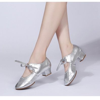 Damen Kunstleder Tanzschuhe Modern Ballroom Latin Tango Salsa Performance