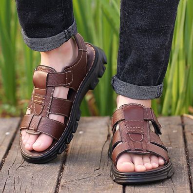 Sandalen Herren Strandschuhe Outdoor Schuhe rutschfeste Sandalen dicker Sohle