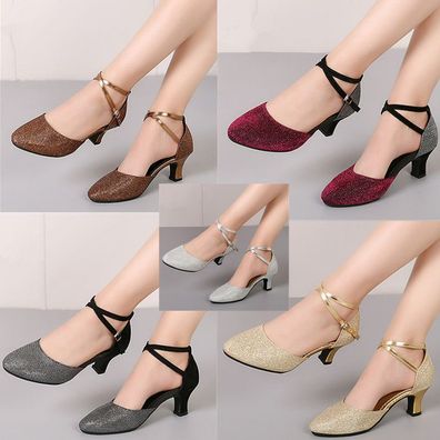 Neu Damen Ballsaal Latein Tanzschuhe Madchen Tango Salsa Schuhe 5cm Absatz Innen