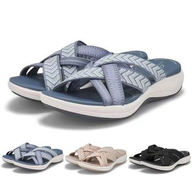 Damen Pantoletten Sandalen Orthopadische Hausschuhe Schlappen Sommer Slipper Neu