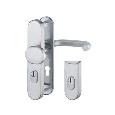 HOPPE Paris Sicherheitsbeschlag Wechseldrücker Schutzgarnitur Edelstahl matt