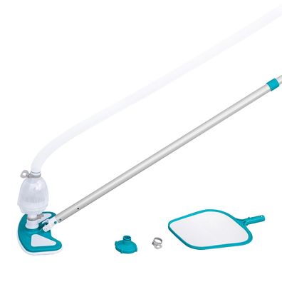 Poolpflege Basis-Set AquaClean™ mit pumpenbetriebenem Poolsauger & Kescher für