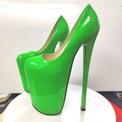 Frauen Stiletto Plattform Super High Heels Slip On Nachtclub Pumpen Sexy Schuhe