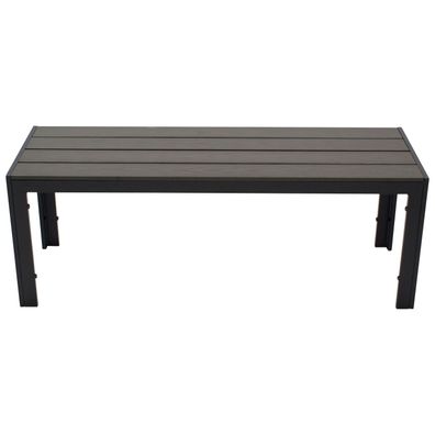 Hockerbank 2-sitzer, Aluminium + Kunstholz