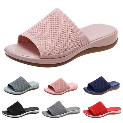 Damen Hausschuhe Strand Pantoletten Sommer Sandalen Hausschlappen Gartenschuhe