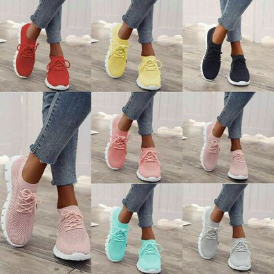 Damen Sneaker Slip On Turnschuhe Laufschuhe Sportschuhe Running Freizeit Schuhe