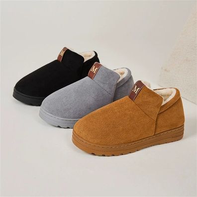 Herren Slippers Hausschuhe Damen Warm Pantoffeln Filzpantoffeln Hausschlappen