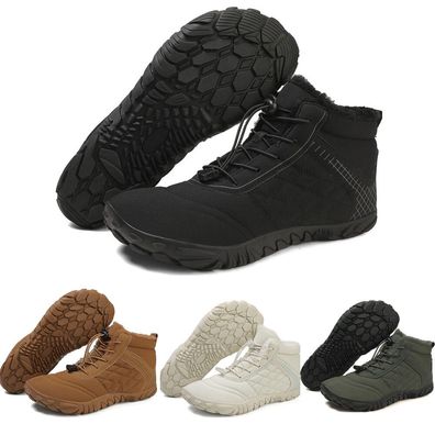Barfubschuhe Gefuttert Herren Winterschuhe Damen Warm Winterstiefel Sneaker