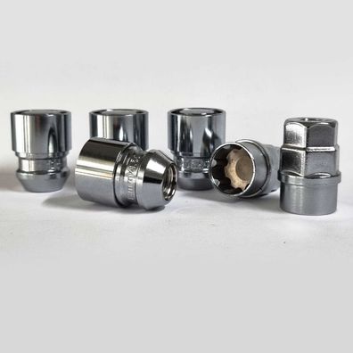 Felgenschlossmuttern M12x1,5 34mm Kegelbund 60° Chrom Für BMW Chevrolet Citroën