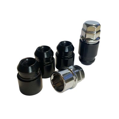 Felgenschlossmuttern M12x1,5 34mm Kegelbund 60° Schwarz Für MAZDA Mitsubishi NISSAN