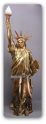 New York Freiheitsstatue Liberty Figur Stehlampe groß 50s Deko Bar Kneipe Lokal bronz
