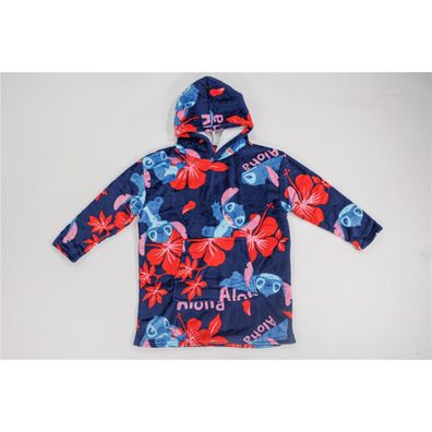 Disney Stitch Sweat Poncho – Coral Fleece Kuschelponcho Erwachsene