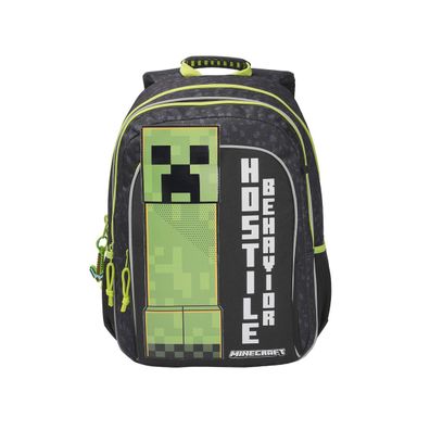 Minecraft Kinderrucksack Rucksack mit Fronttasche und Seitennetzen