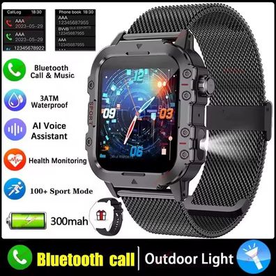 2026 Neue Herren Smartwatch Bluetooth-Anruf Schlaf-Herzfrequenz-Gesundheitsmonitor Ou