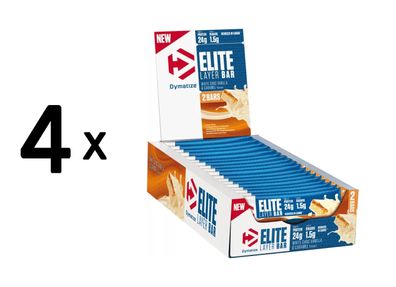 4 x Dymatize Elite Layer Bar (18x60g) White Choc Vanilla and Caramel