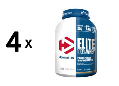 4 x Dymatize Elite Whey (2170g) Cookies and Cream