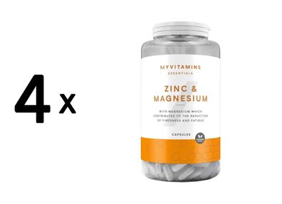 4 x Myprotein MyVitamins Zinc and Magnesium (90 caps)