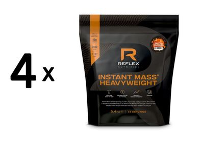 4 x Reflex Nutrition Instant Mass Heavyweight (5.4kg) Salted Caramel