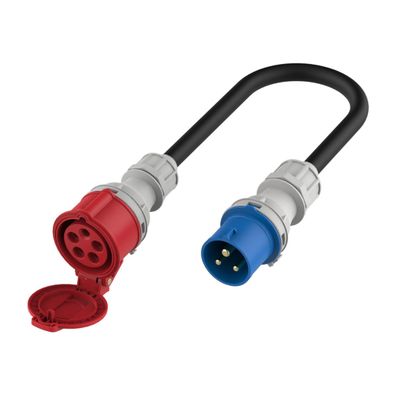 Platinet EV-Adapter CEE blau 16A auf CEE rot 16A 20 cm 3,6 kW