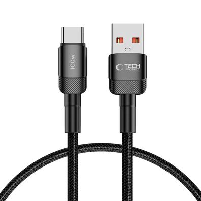 Tech-Protect UltraBoost Evo USB-C/USB-A-Kabel 100 W 5 A 2 m – Schwarz