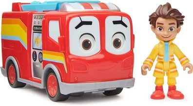 Disney Junior Firebuds – Bo und Flash Actionfigur mit Feuerwehrauto