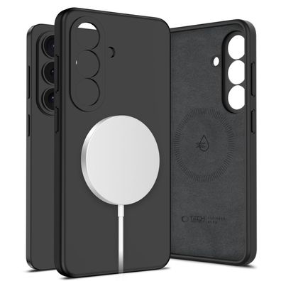 Tech-Protect Silikon-mit Magnetfunktion-Hülle für Samsung Galaxy S26 Plus - Schwar