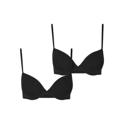 Urban Classics Damen BH mit Bügel Ladies Basic Cotton Bra 2-Pack TB7652A