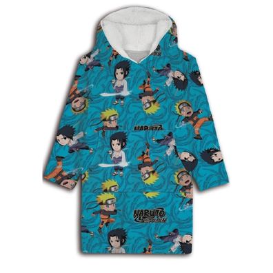 Naruto Bequemer Überwurf mit Kapuze Kapuzen Poncho für Erwachsene in Einheitsgröße