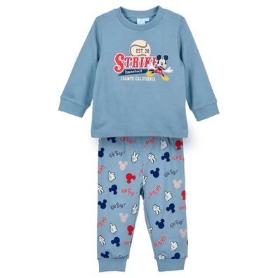 Disney Mickey Mouse Baby Pyjama Baumwolle Zweiteiler Schlafanzug Langarm Set für